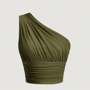 SHEIN MOD One Shoulder Ruched Top